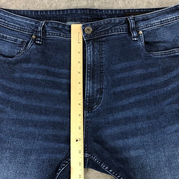 The Perfect Jean NYC Mens 40x38 Blue Slim Fit Dark Wash Mid Rise Stretch Denim - Picture 8 of 11